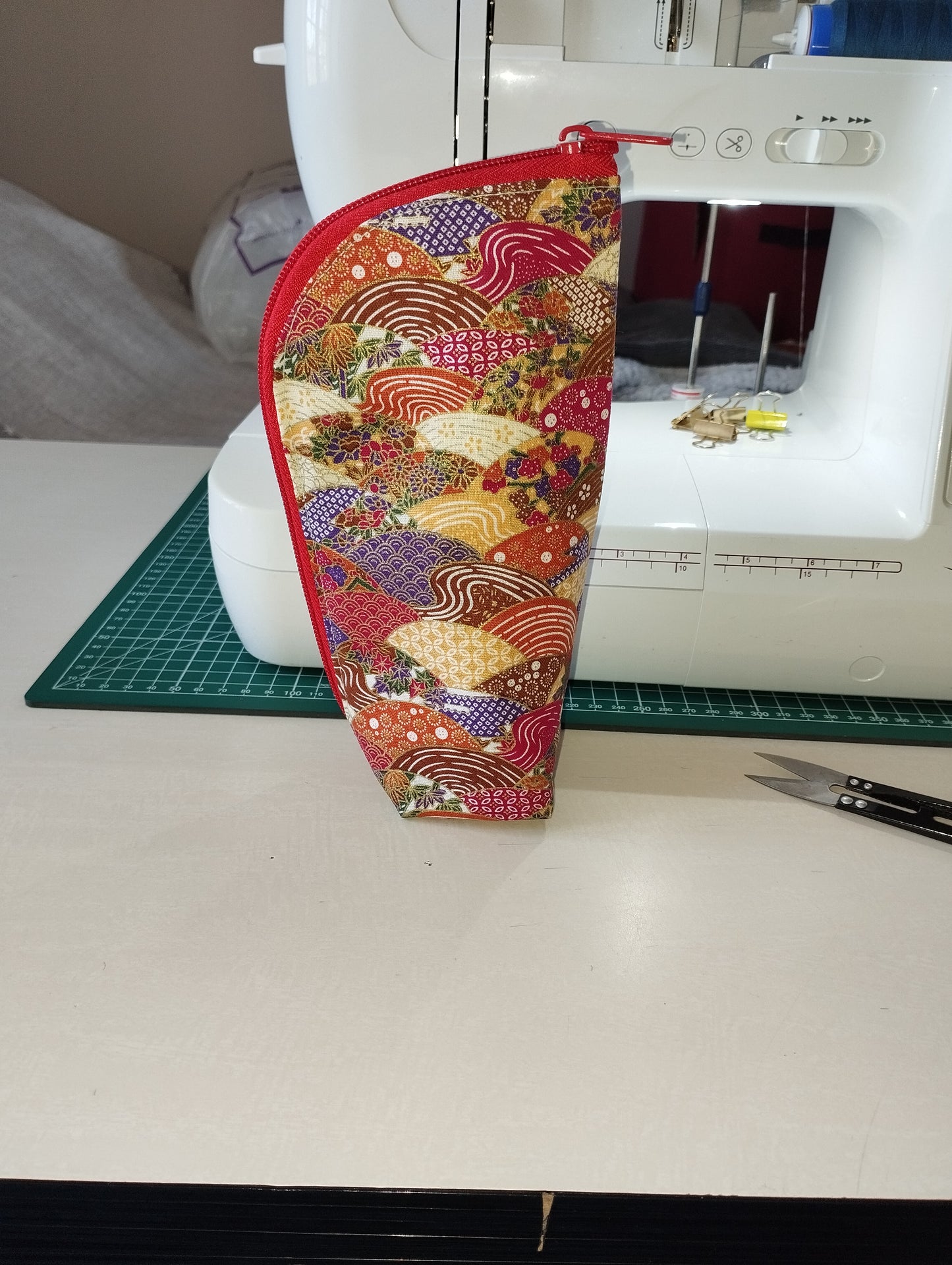 French artisan beauty bag interior