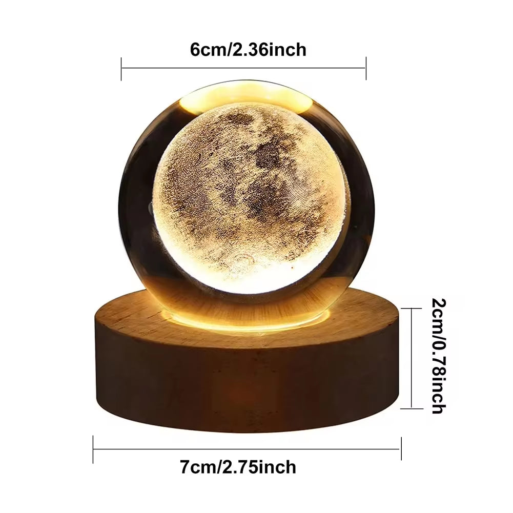 LED crystal lamp wooden base sanctuary