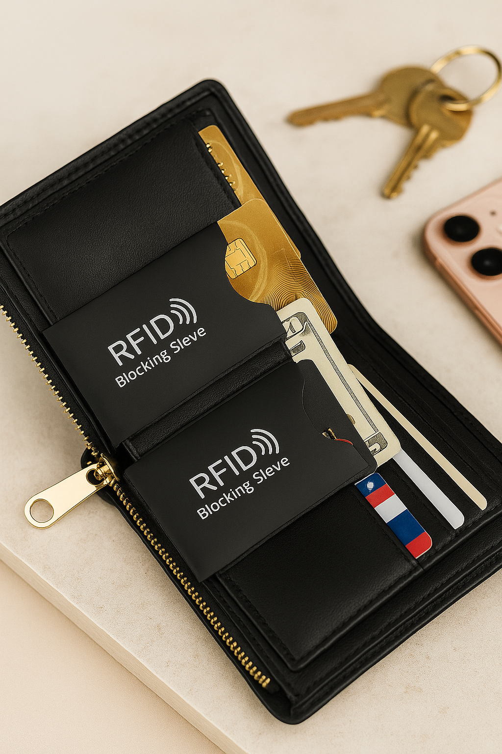 RFID Protector Sleeves – Ultra-Slim Set of 5 for Effortless Privacy