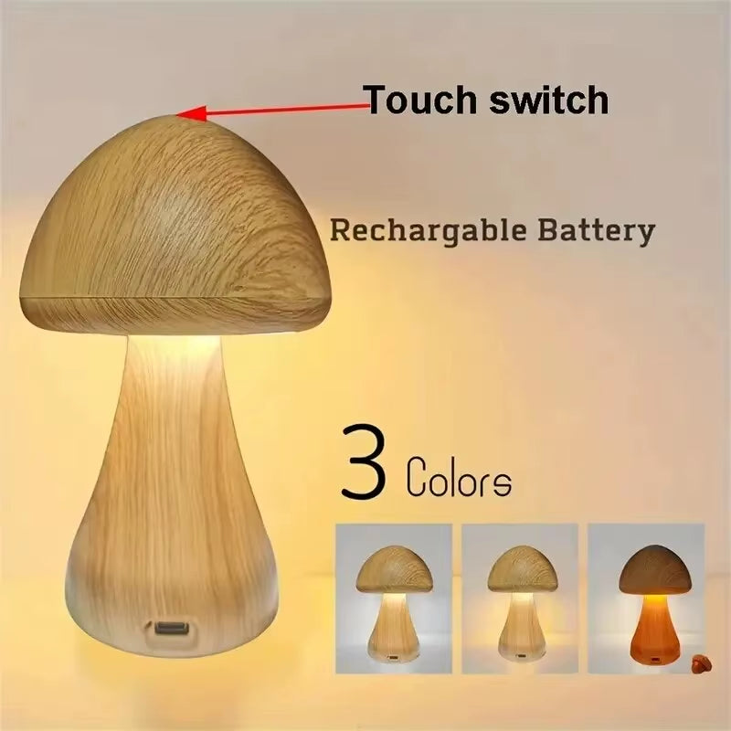 LED mushroom lamp bedside lighting