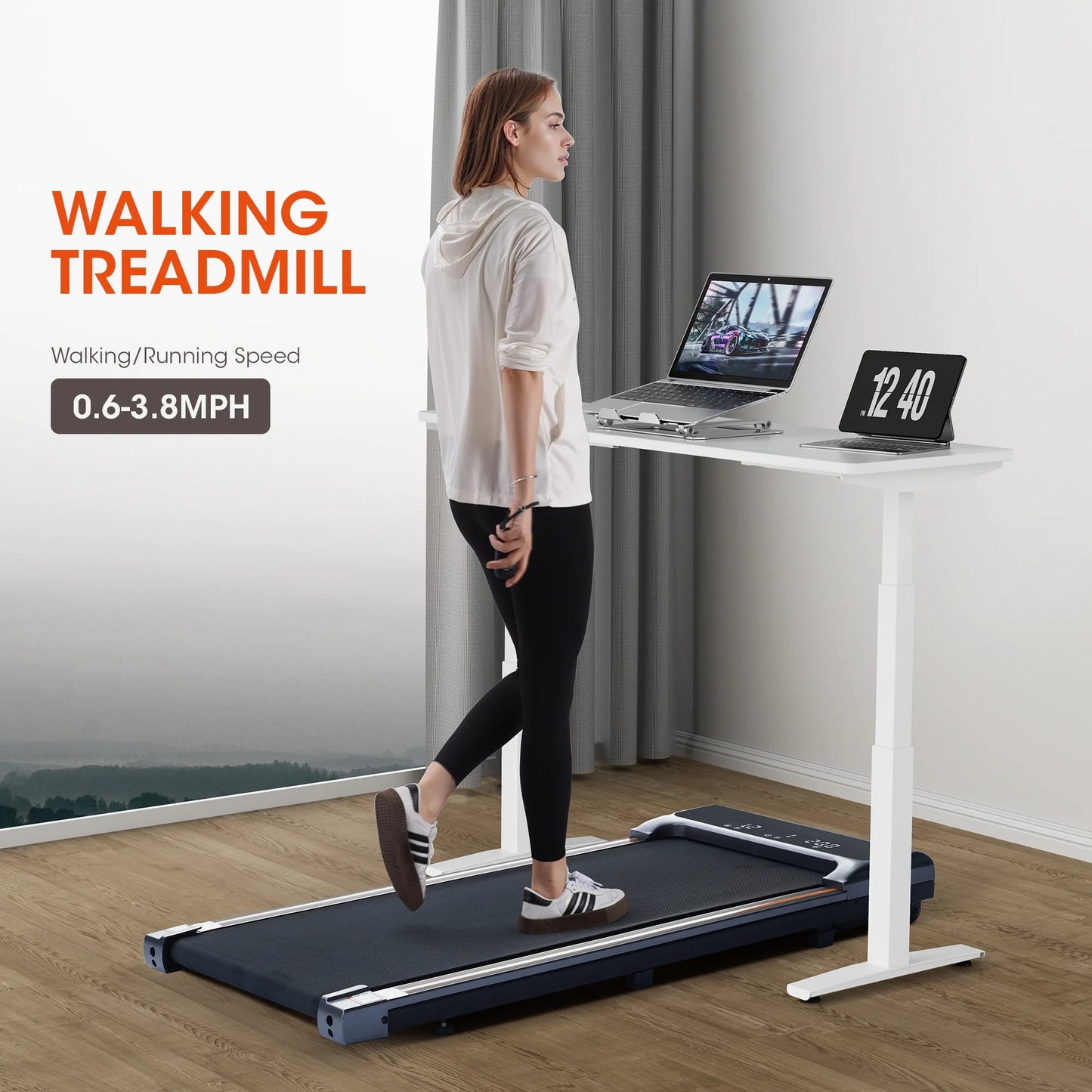 Portable treadmill remote control compact