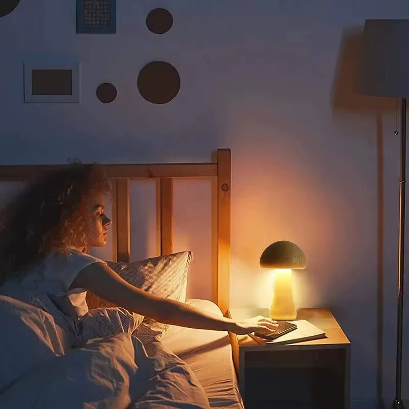 Mushroom LED lamp cozy ambiance