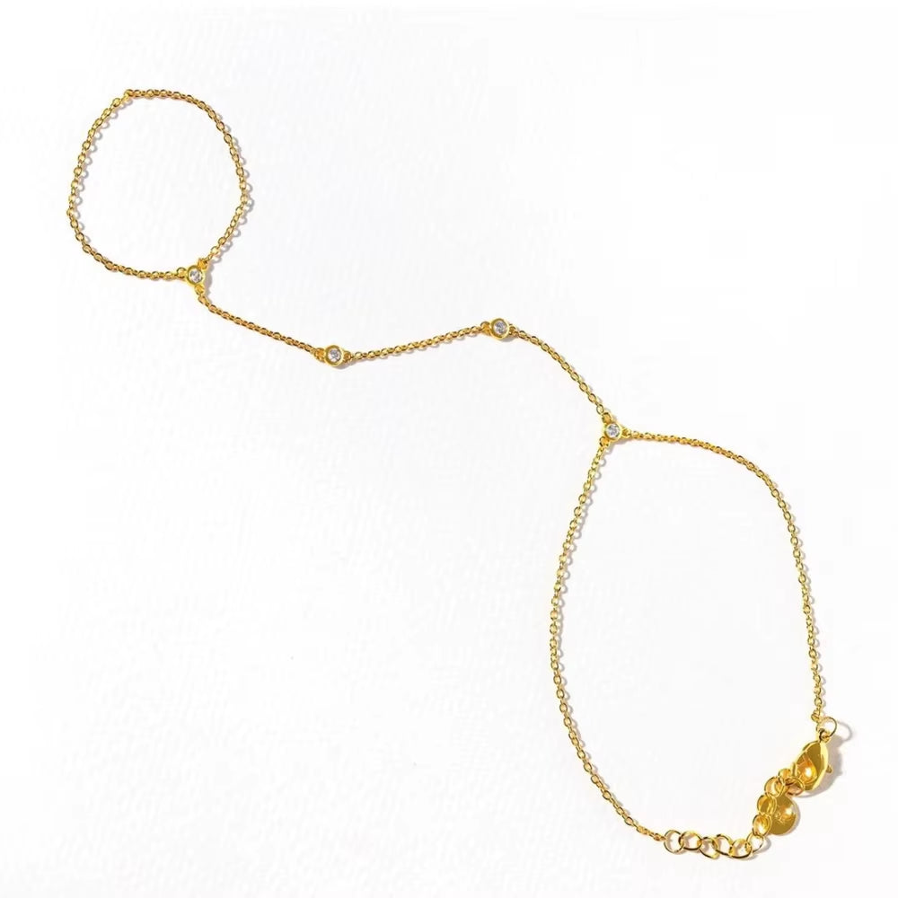 Zircon hand chain bracelet elegant