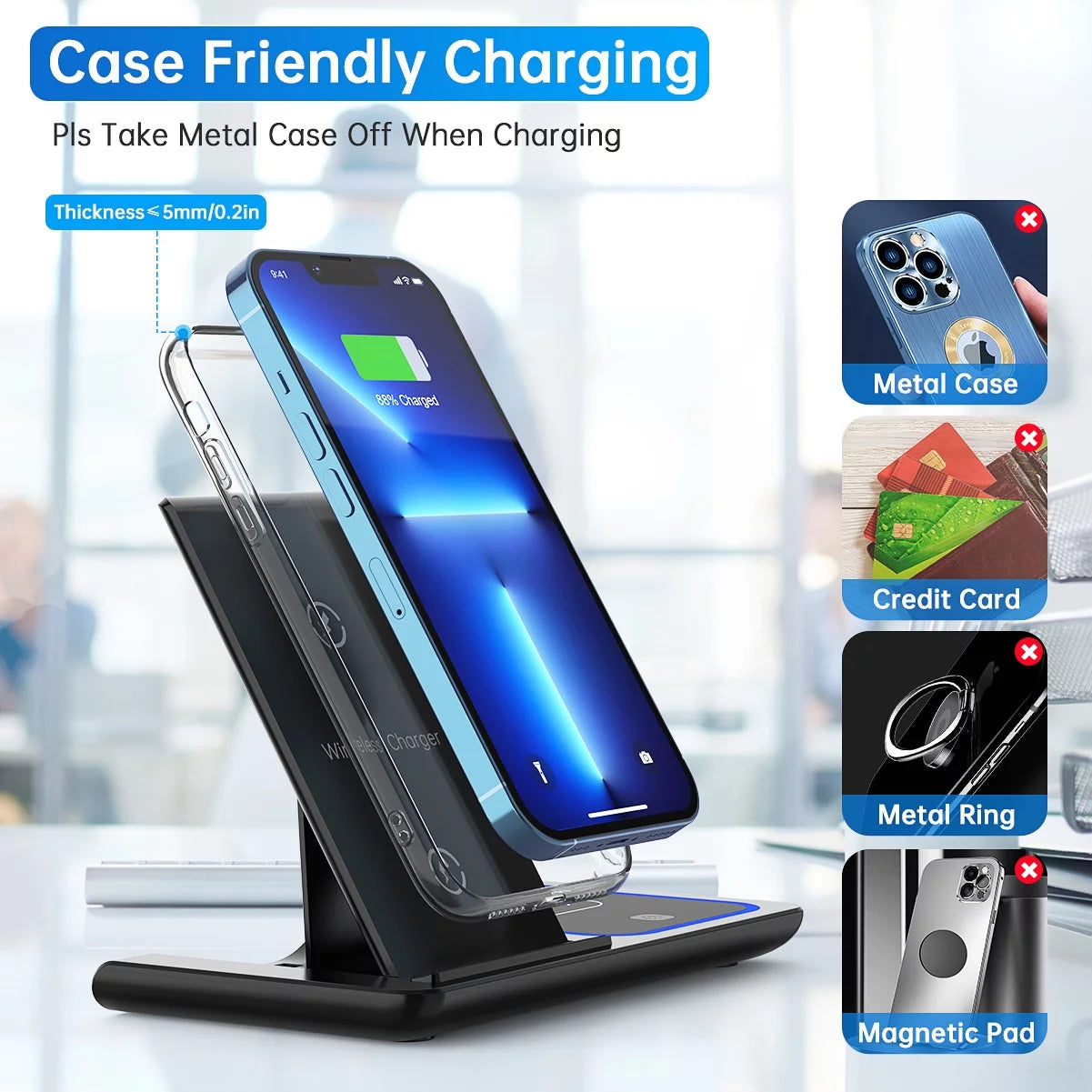 Wireless charger adjustable design