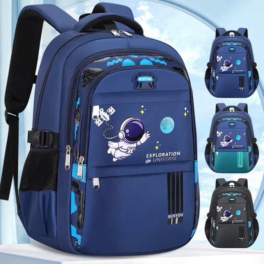 Kids Explorer Backpack Waterproof School Bag with Space Design - GOODSPHORIA