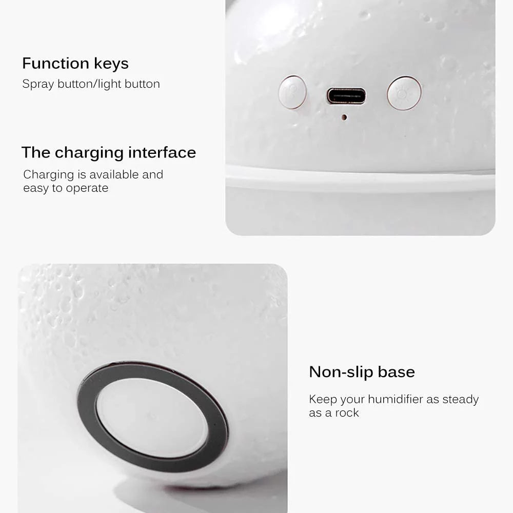 3D LED moon light home decor