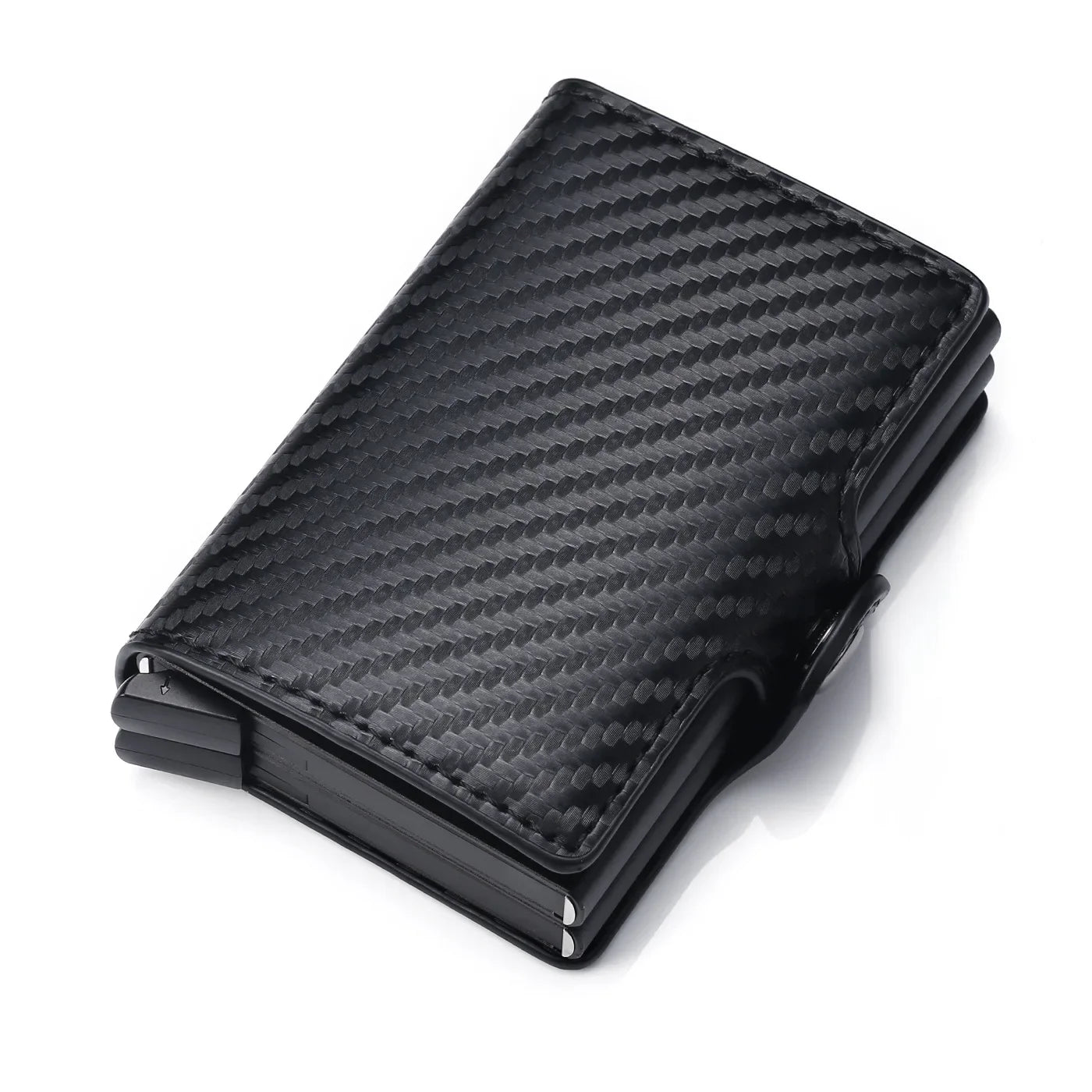 Carbon fiber wallet money clip feature