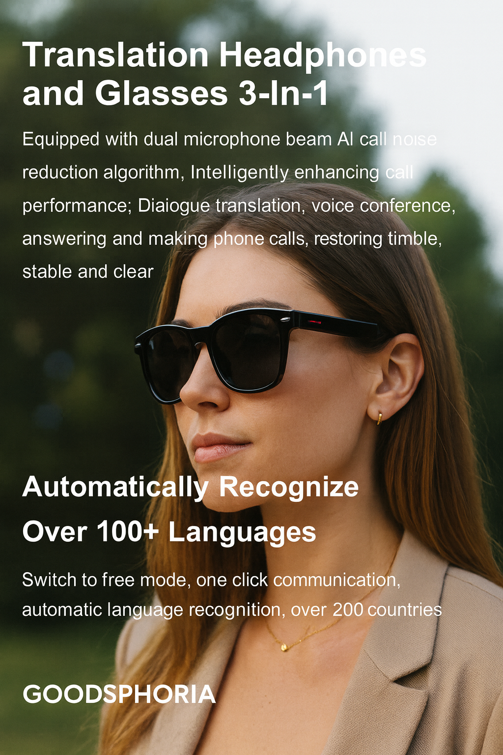 144 language translator glasses wearable