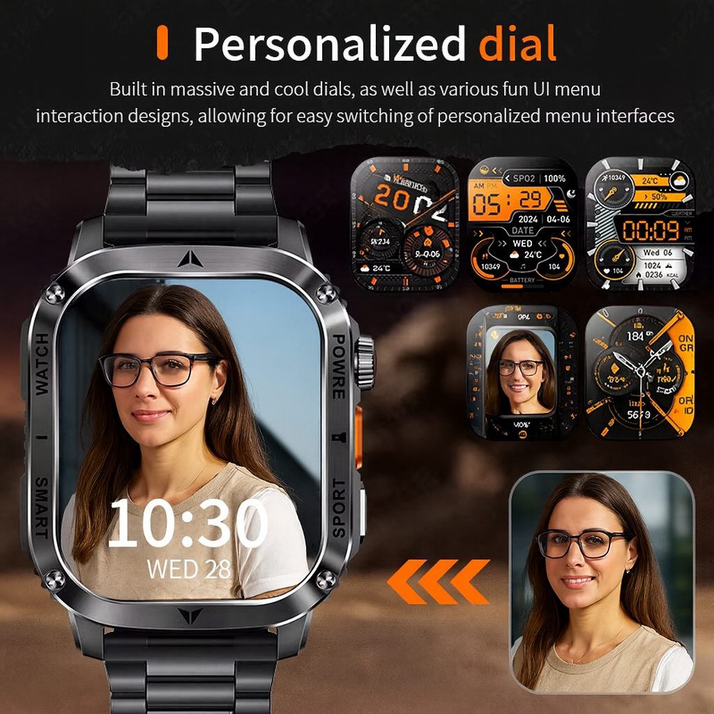 Health tracking smartwatch women fitness interaction design personalized menu interface