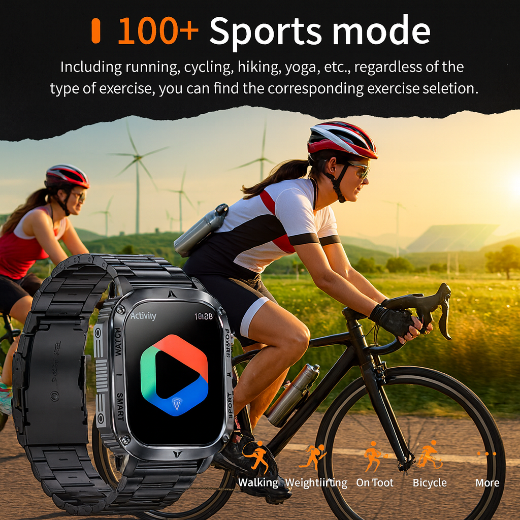 Bluetooth call smartwatch sport tracking cycling hiking yoga
