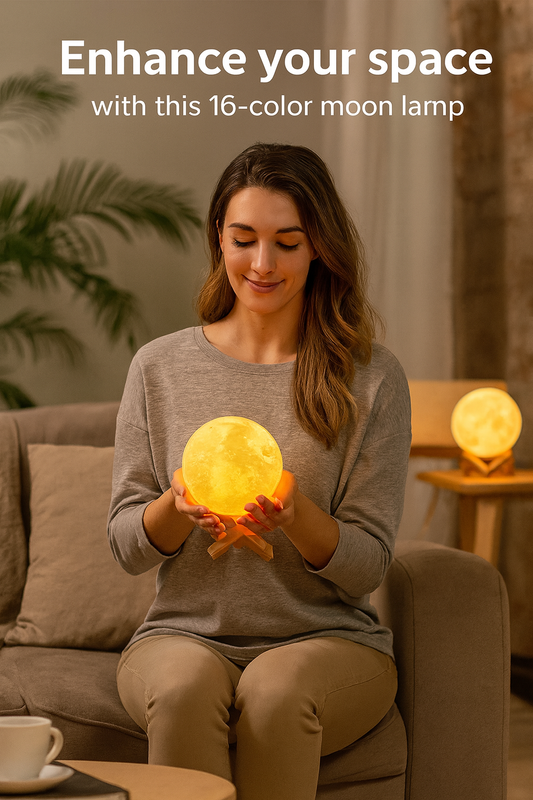 Women moon lamp LED night light ambiance