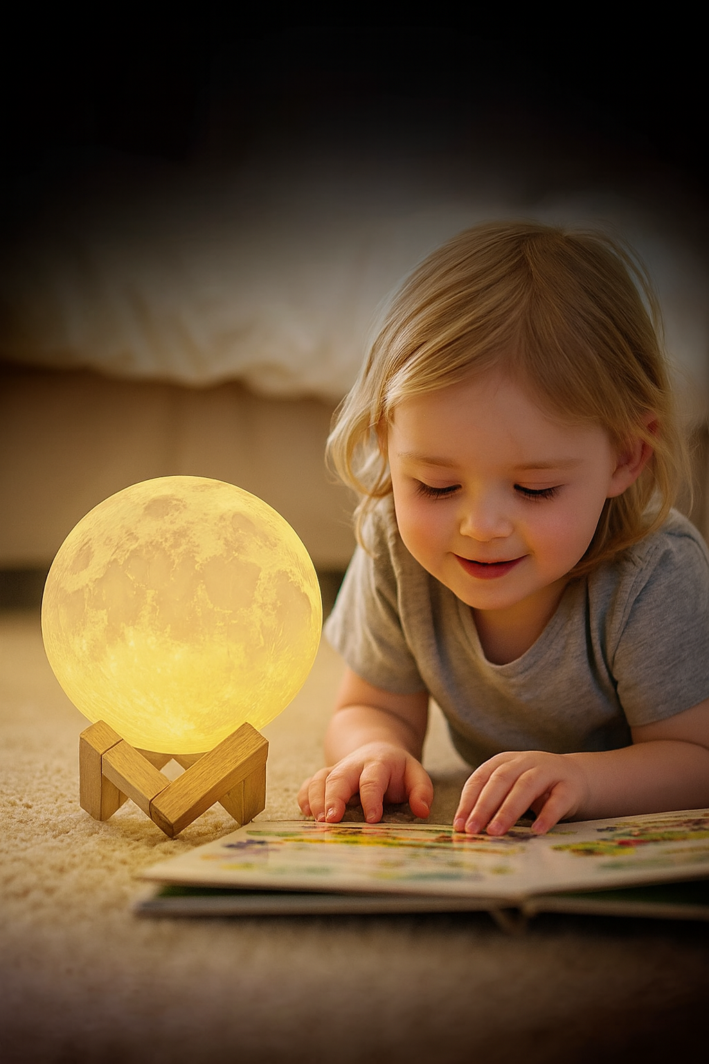 Girl moon lamp LED night light ambiance