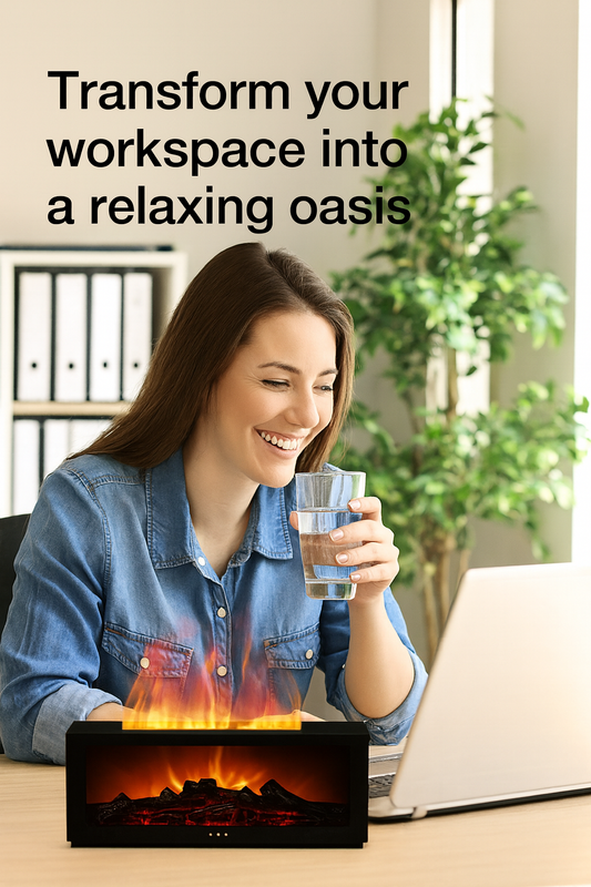 Women flame aromatherapy diffuser 3D effect