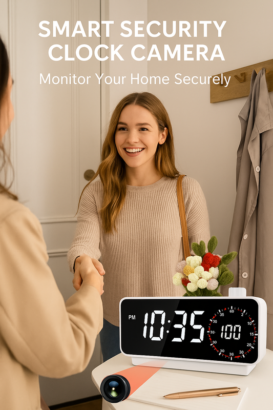 Women smart security clock camera 1080P HD