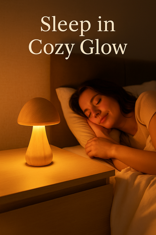 Women mushroom LED night light touch control
