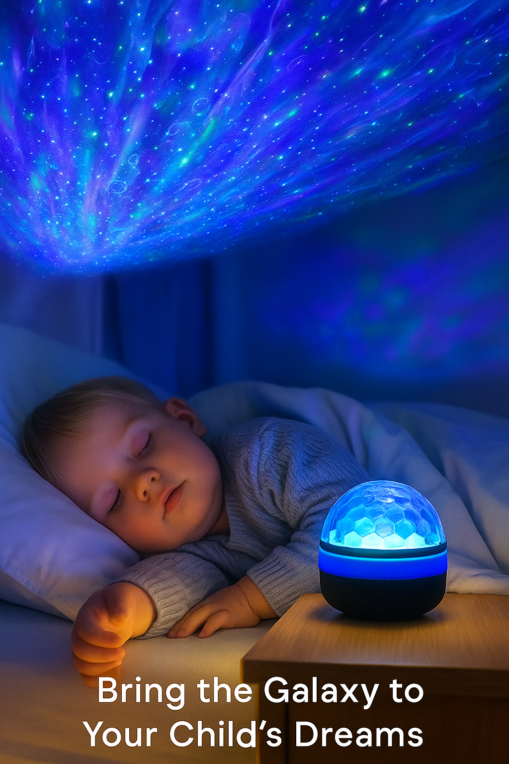 Child galaxy projector aurora effects bedroom