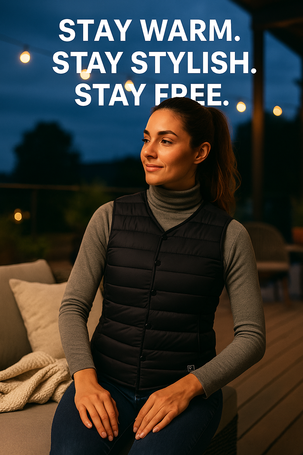 Lightweight heated vest active women