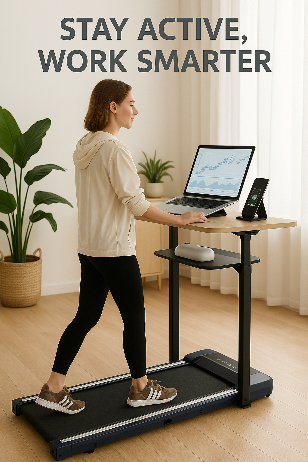 Portable treadmill remote control compact