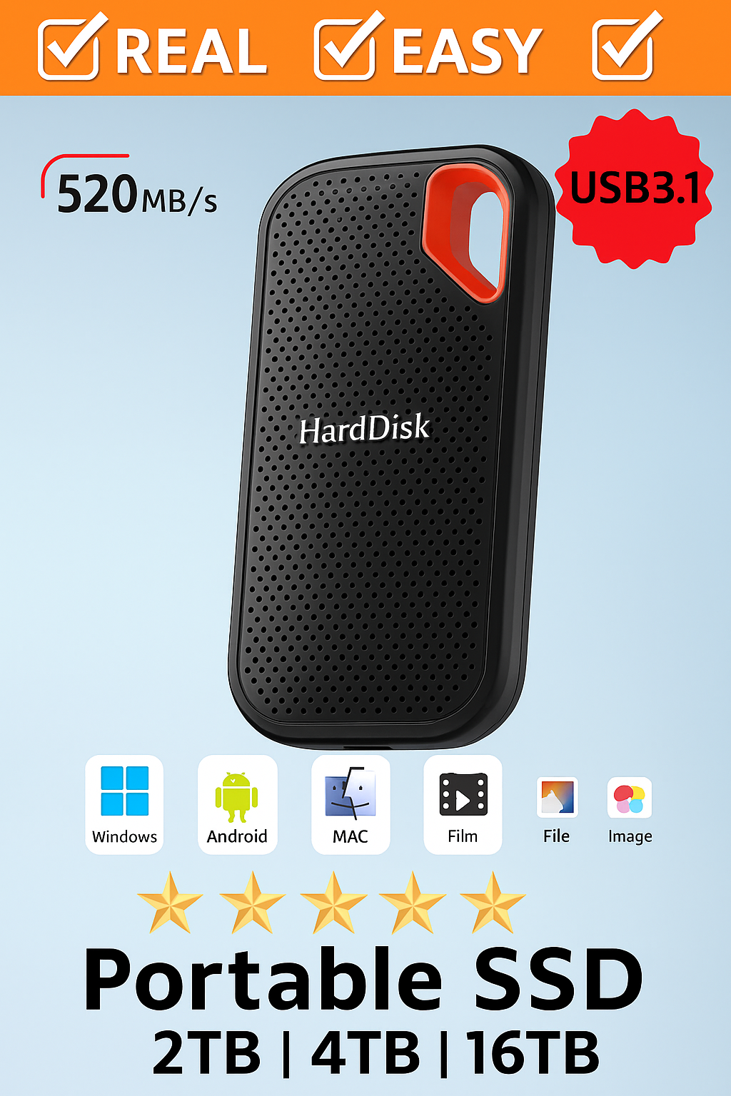 Professional SSD Drive - High-Capacity External Storage for Creative Professionals - 2TB 4TB 16TB