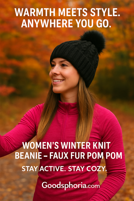 Luxury Knit Beanie with Faux Fur Pom Pom