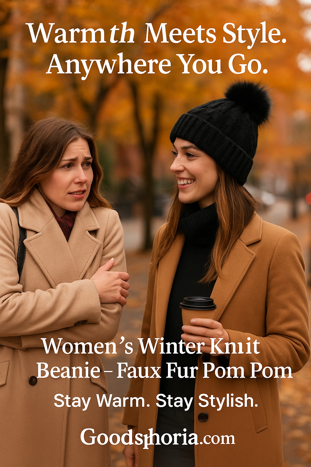 Luxury Knit Beanie with Faux Fur Pom Pom
