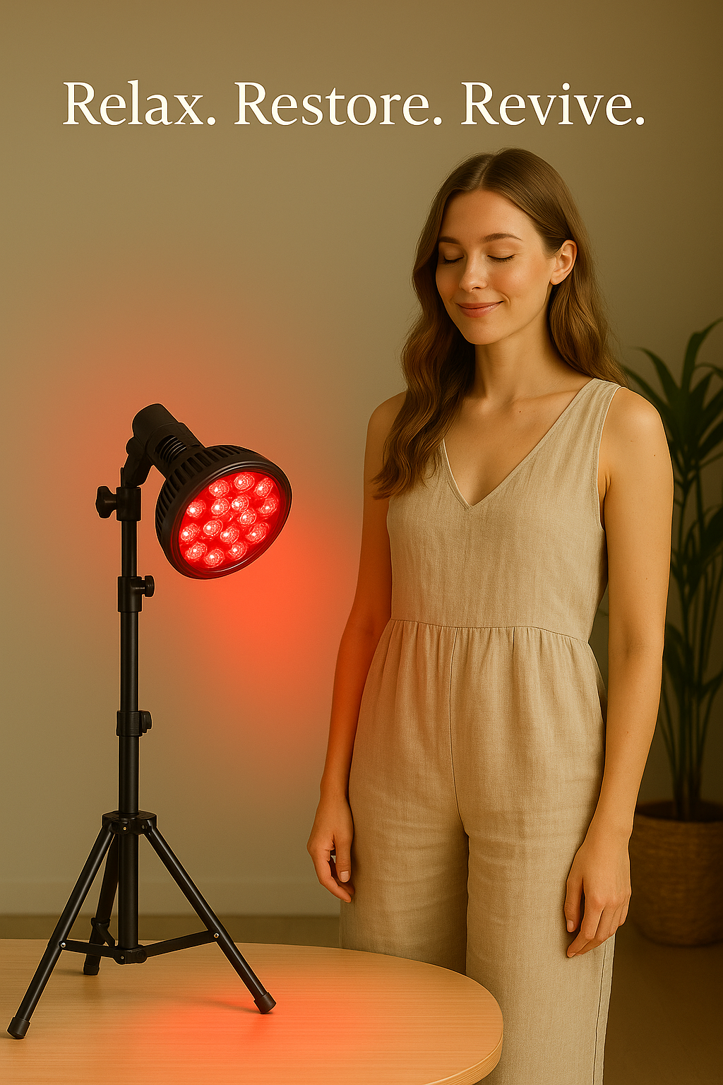 Red Light Therapy Lamp 660nm & 850nm - 54W LED Infrared Light with Adjustable Floor Stand