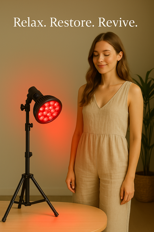 Red Light Therapy Lamp 660nm & 850nm - 54W LED Infrared Light with Adjustable Floor Stand