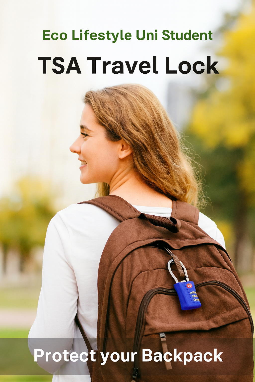 Easy-to-use 3-digit combination lock attaching to suitcase zipper pulls