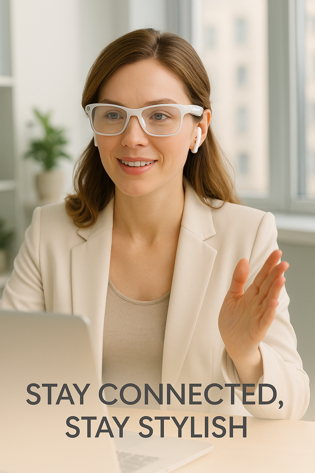 Women photochromic lenses adapting to sunlight automatically