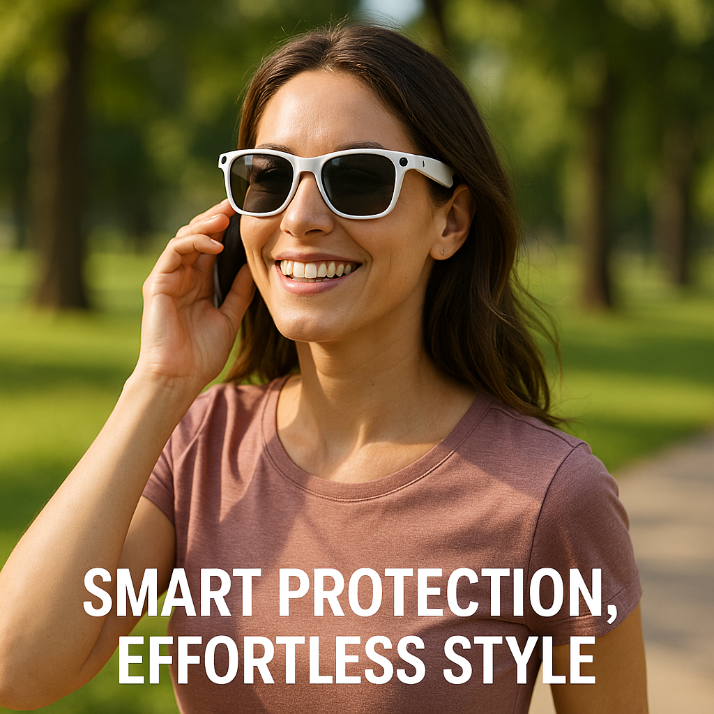 Black and white smart glasses color options