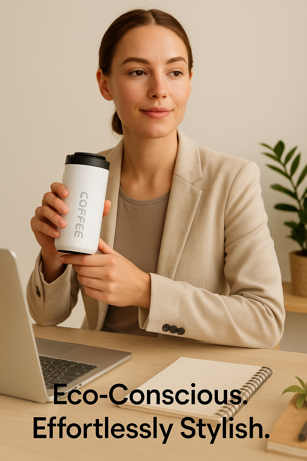 Thermal travel mug stainless steel leak-proof - GOODSPHORIA eco-friendly drinkware for modern women