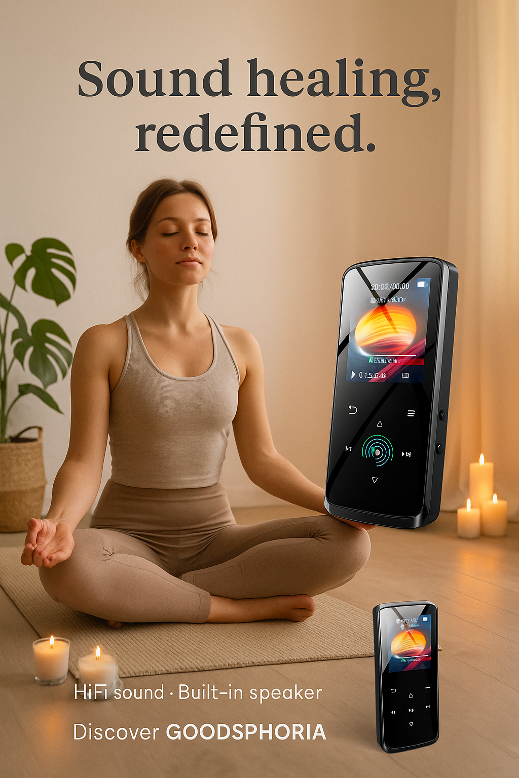 128GB expandable storage music player with micro SD card slot for thousands of songs and podcasts