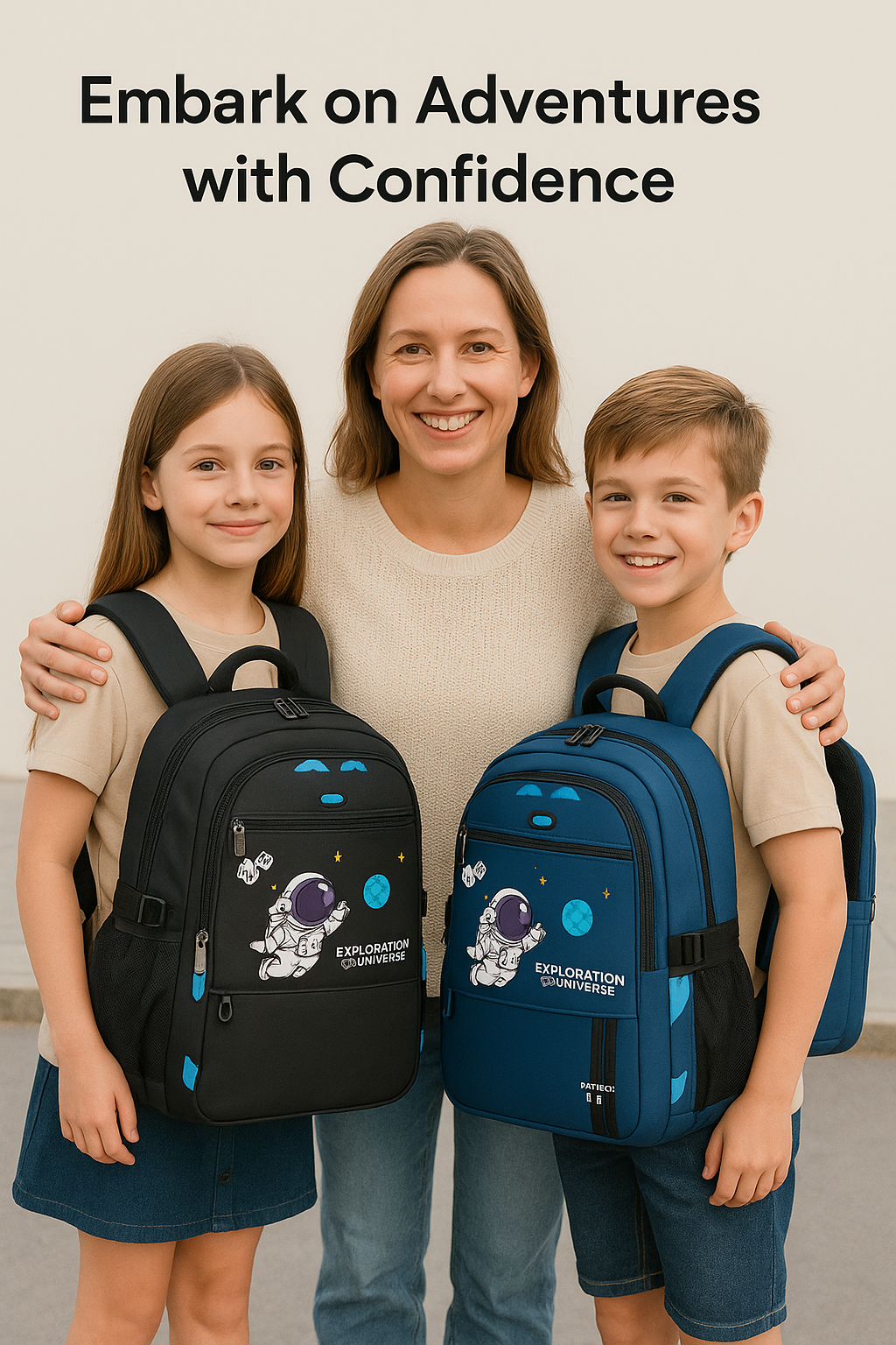 Kids Explorer Backpack Waterproof School Bag with Space Design - GOODSPHORIA