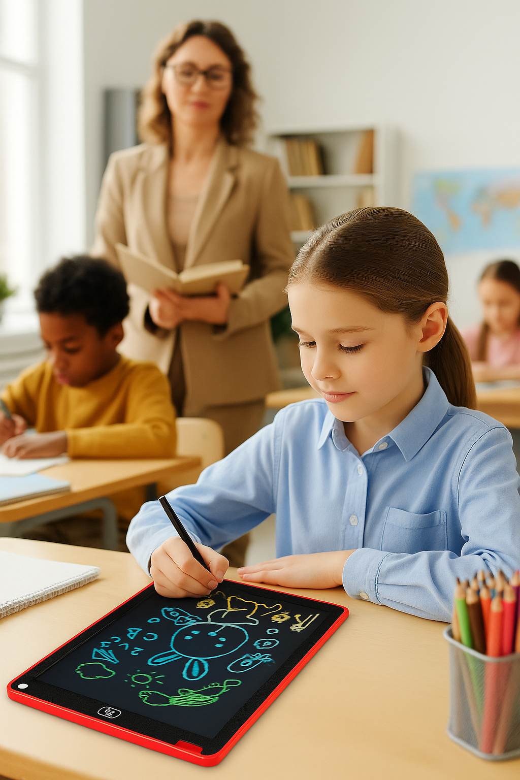 Eco-Friendly Writing Tablet - Safe Learning Technology for Children
