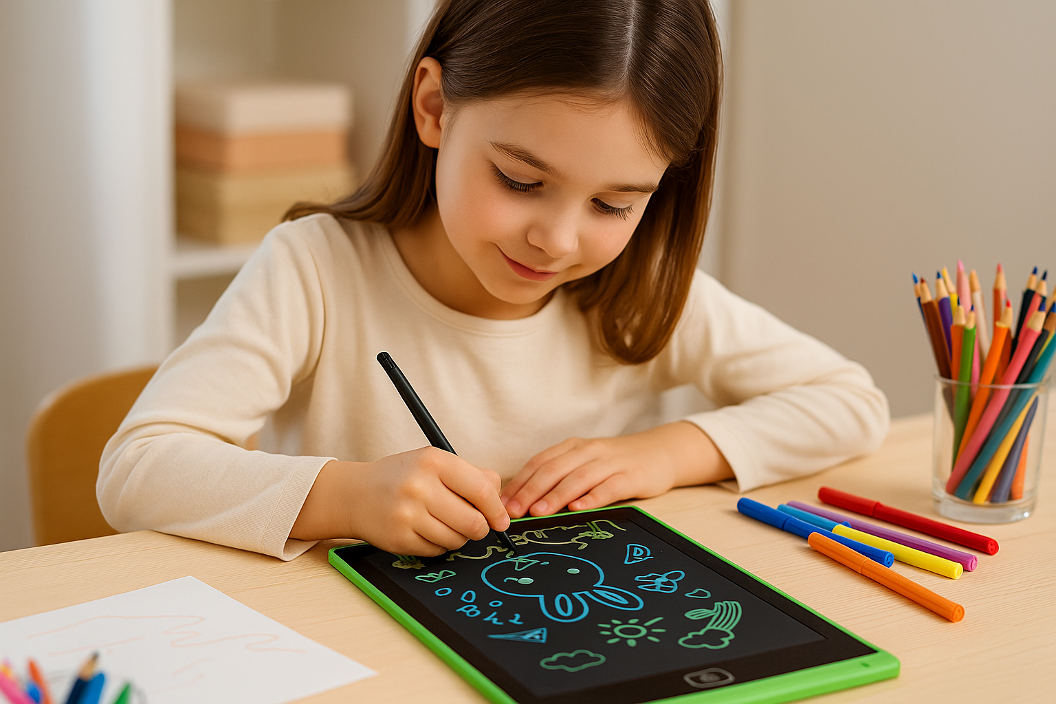 Digital Drawing Tablet for Kids - Mess-Free Creative Learning