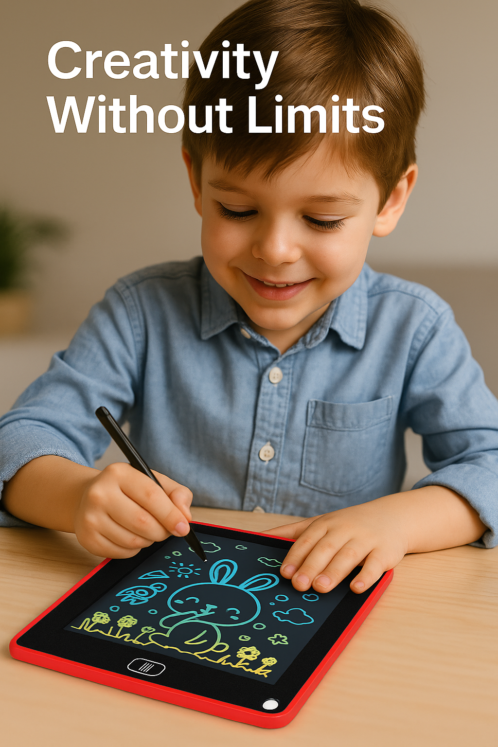 Eco-Friendly Writing Tablet - Safe Learning Technology for Children