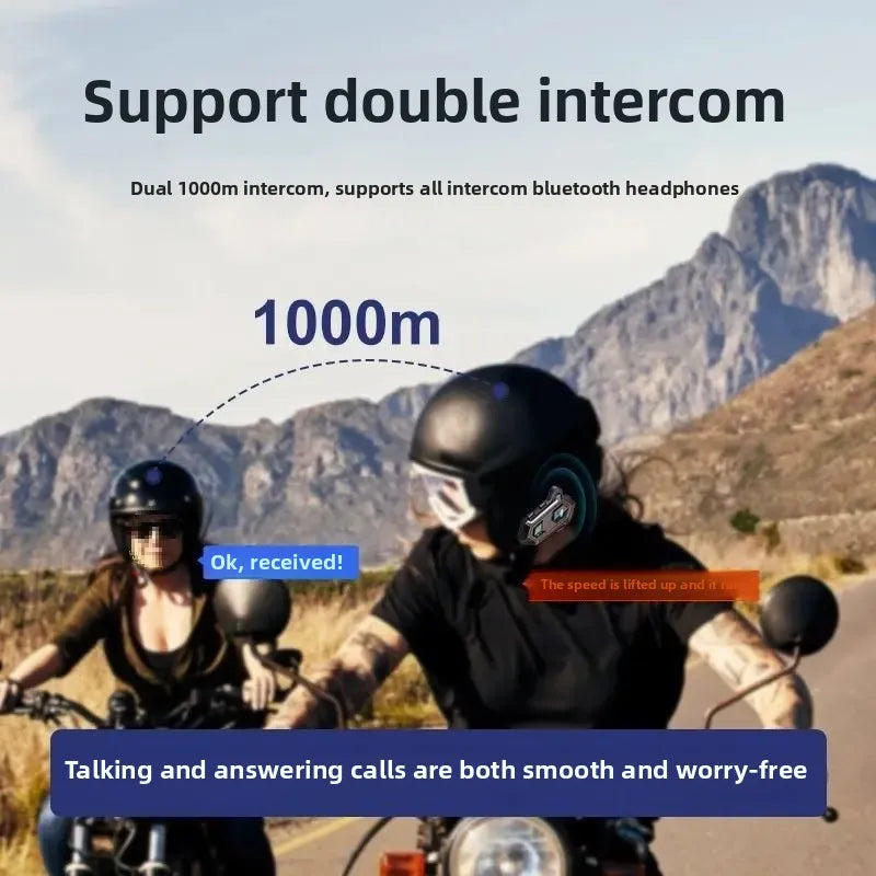 Motorcycle Helmet Bluetooth Earphone Riding Full Face Half Face Built-in Rider Bluetooth Headset Intercom Mono Sound