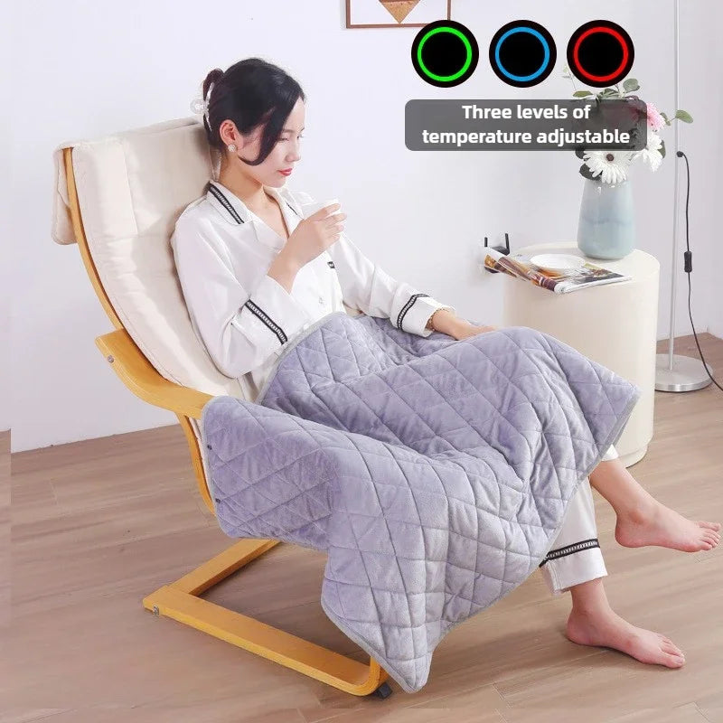 Adjustable USB Electric Blanket 3 Speed Heating Machine Washable Winter Bed Cover Lightweight for Adults and Elderly