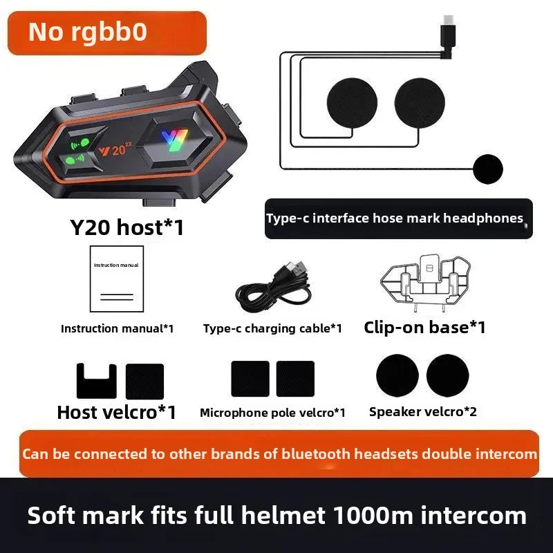 Motorcycle Helmet Bluetooth Earphone Riding Full Face Half Face Built-in Rider Bluetooth Headset Intercom Mono Sound