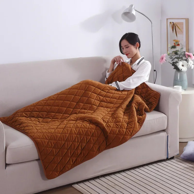 Adjustable USB Electric Blanket 3 Speed Heating Machine Washable Winter Bed Cover Lightweight for Adults and Elderly