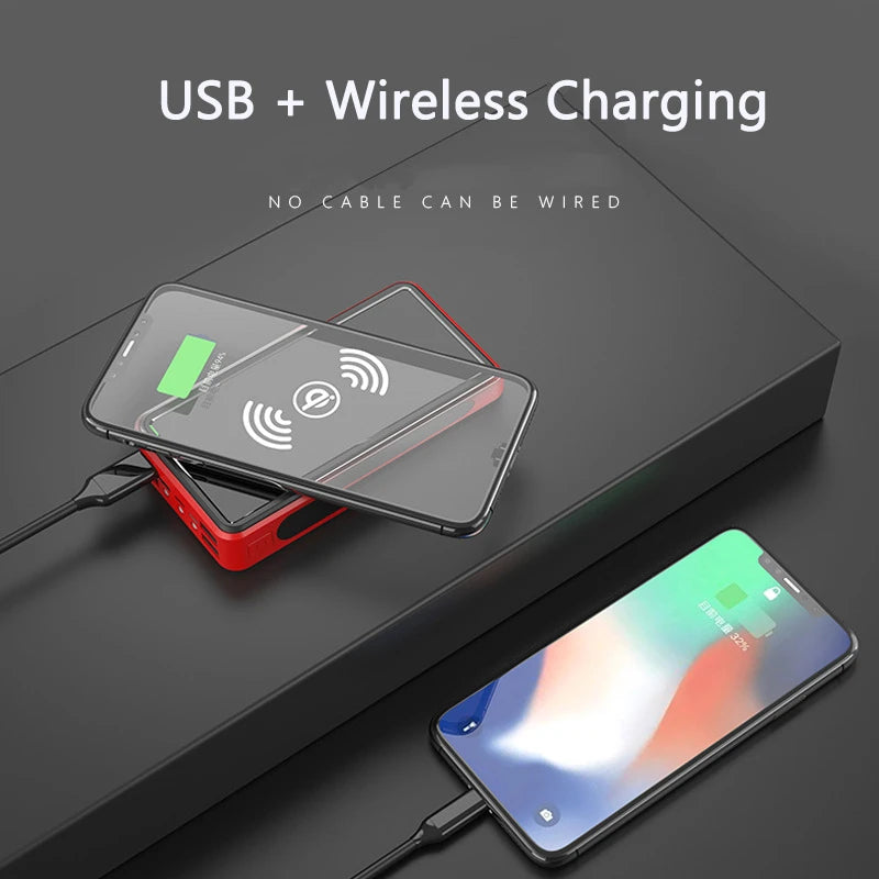 Portable Solar Power Bank - Dual USB Eco-Friendly Charger