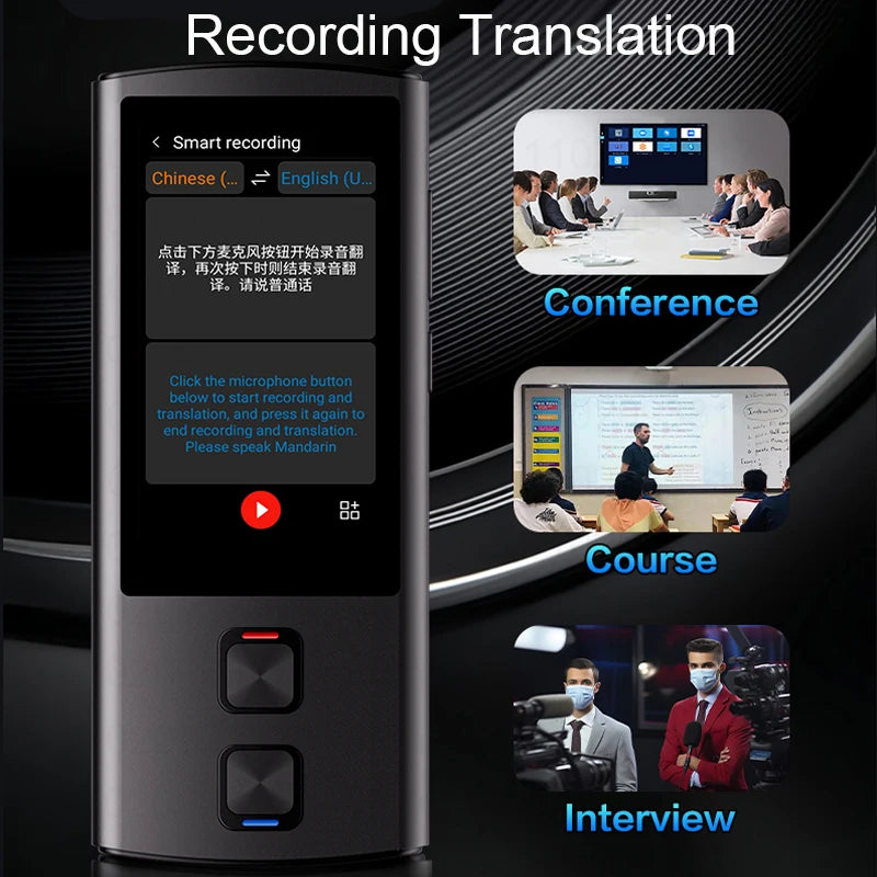 Offline Translator Wifi Real time Multi Language Translation Device Portable Instant Voice Translator Electronic Dictionary T17