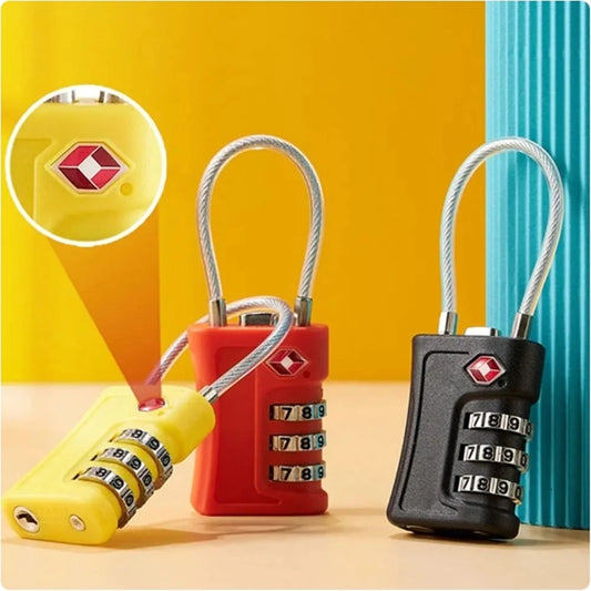 3-digit combination TSA lock in zinc alloy for suitcase security - lightweight 37g design