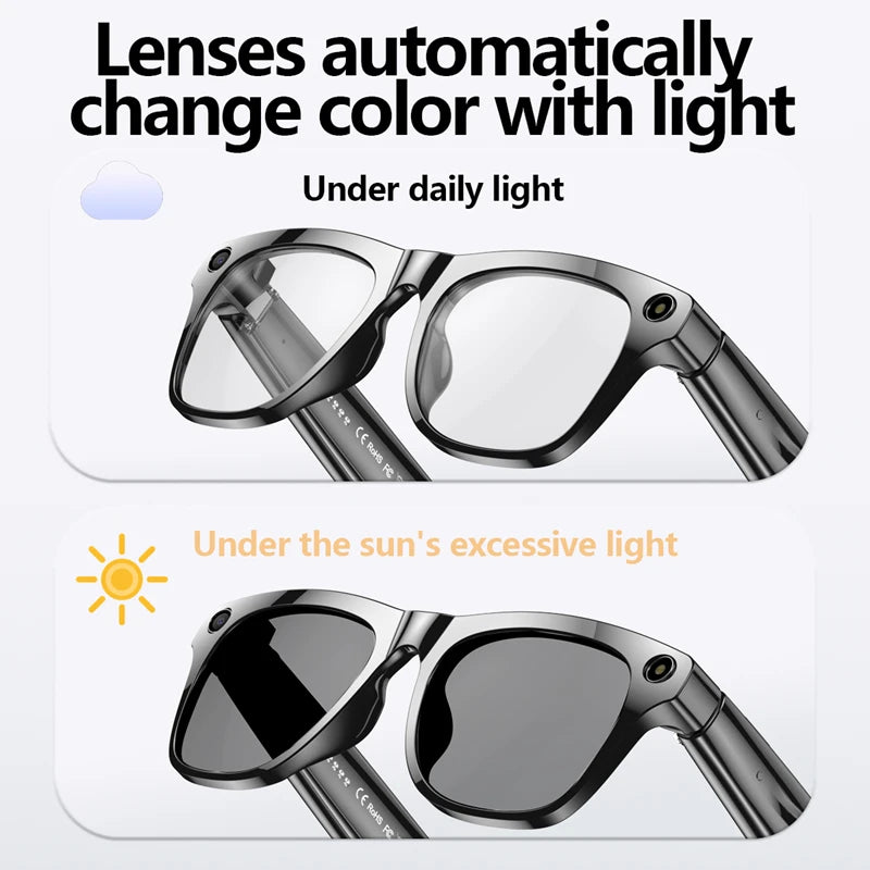 Smart photochromic glasses packaging and accessories