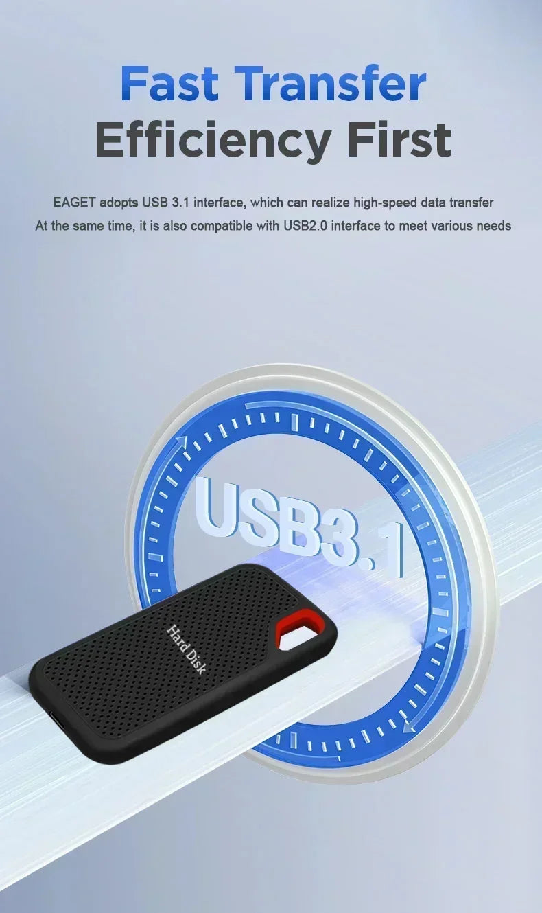 Professional SSD Drive - High-Capacity External Storage for Creative Professionals - Fast Transfer - USB3.1