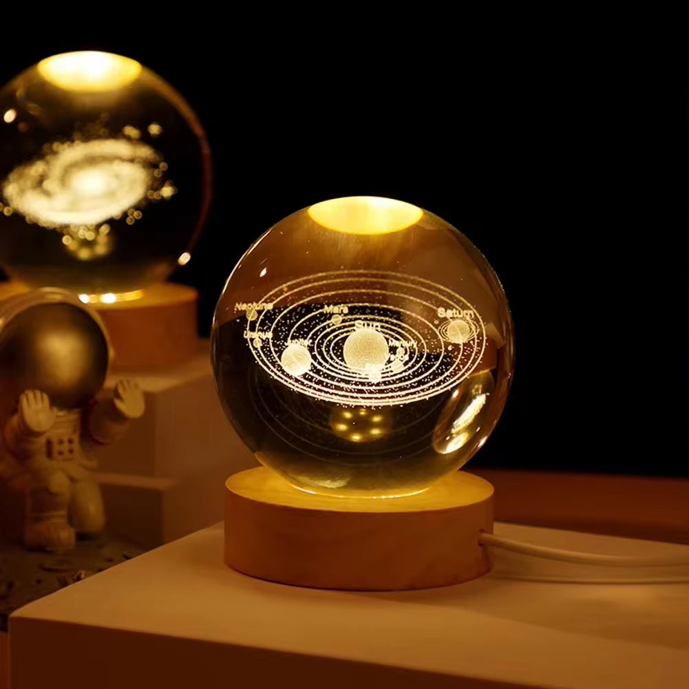 3D crystal ball lamp celestial ambiance