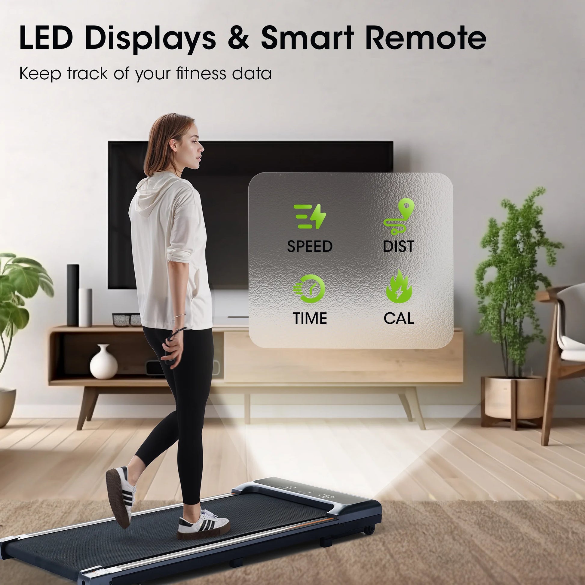 2-in-1 walking pad home office fitness