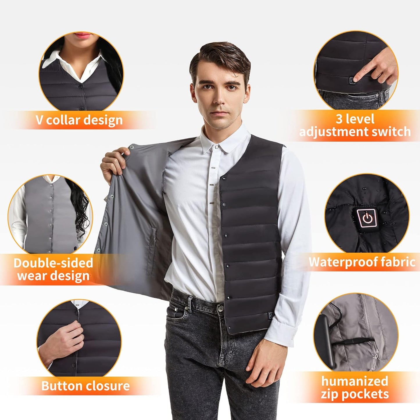 Women heated vest winter clothing