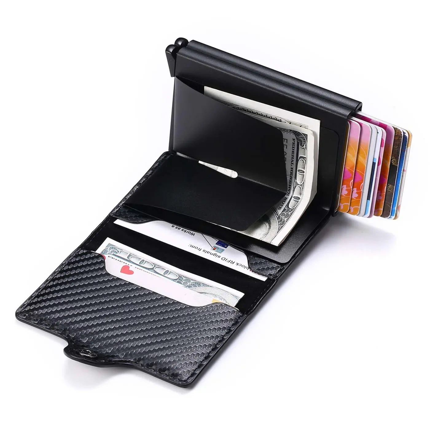 Carbon fiber wallet 14 card holder