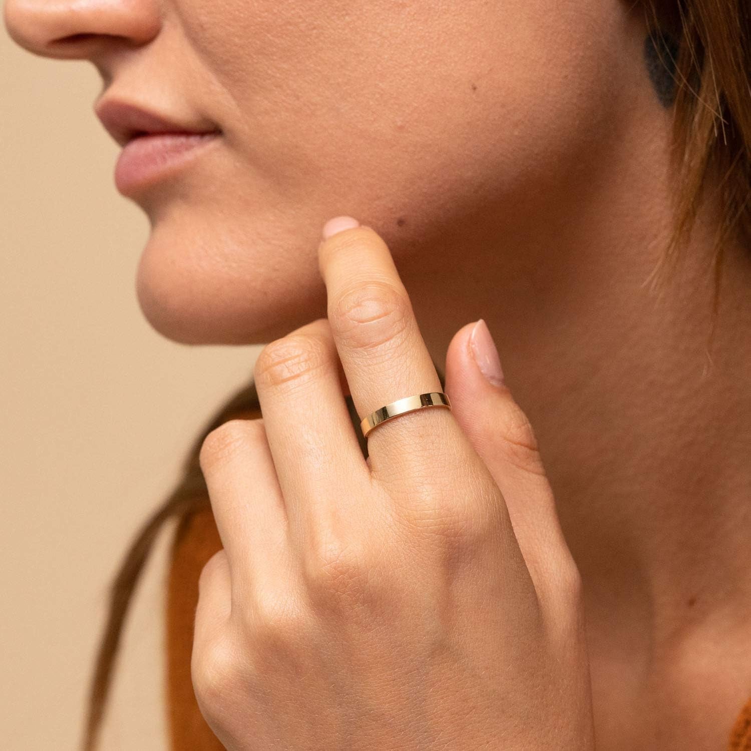 Dainty gold rings stackable design
